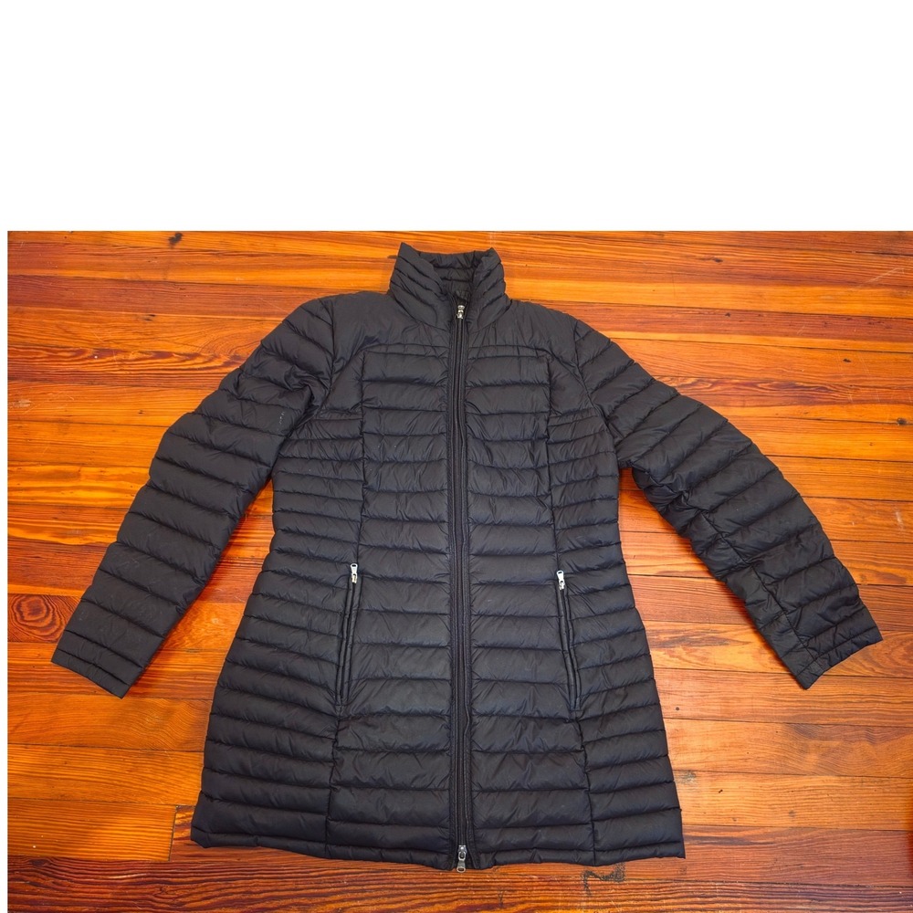 Lauren Active Ralph Lauren Womens Black Quilted Puffer Jacket Longline Size M